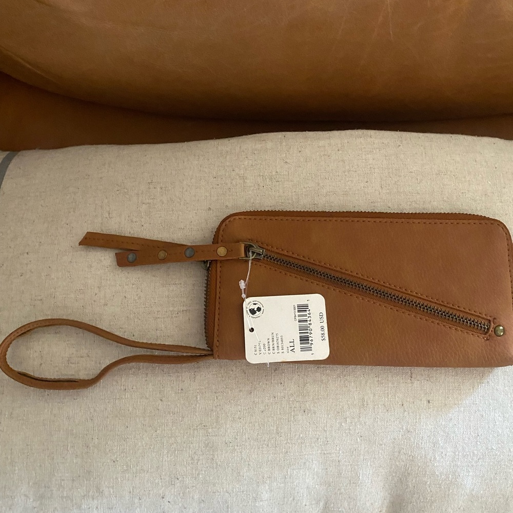Free People Distressed Vegan Wallet